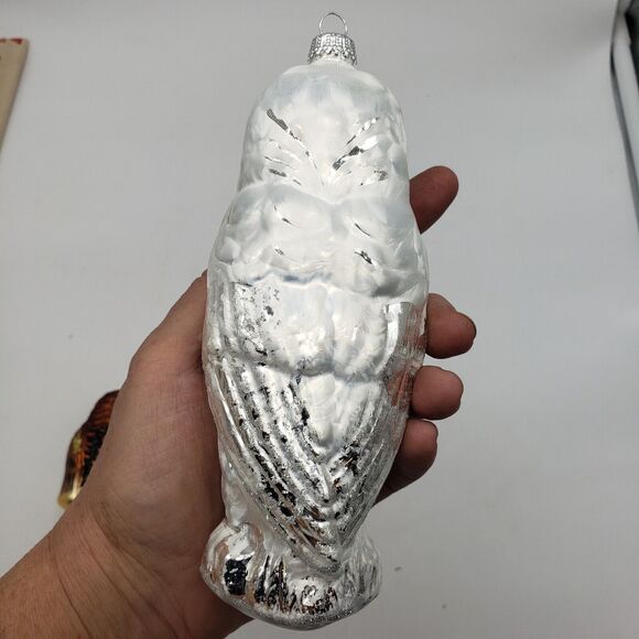 Lot 2 VTG Blown Glass Mercury Owl Christmas Ornaments- Germany & Czech Republic - Picture 12 of 16